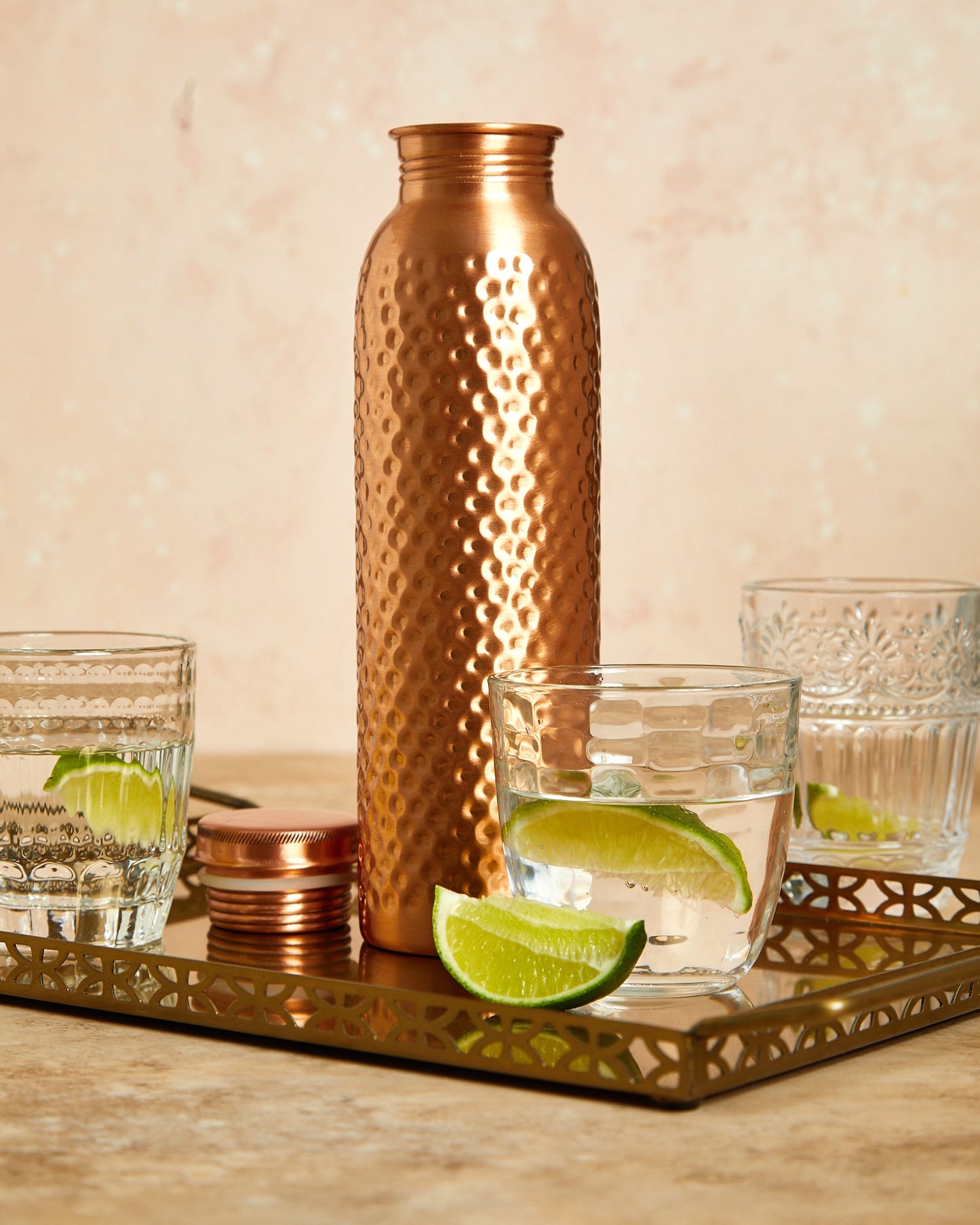 Hammered Copper Water Bottle (900 mL)