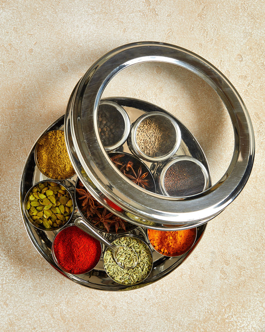 Classic Round Deluxe Masala Dabba
